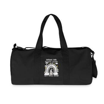 Gnome One Fights Alone Brain Cancer - Recycled Canvas Sports Bag by Stanley/Stella - black - Front