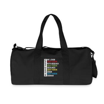 Jeux vidéos ma journée parfaite - Sac de sport en toile recyclée Stanley/Stella - noir - Devant