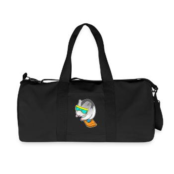 Hamster Snowboarder Snowboard - Recycled Canvas Sports Bag by Stanley/Stella - black - Front