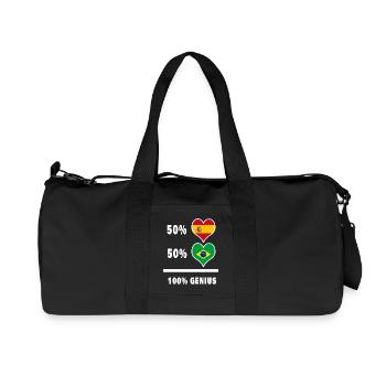 Brésil et Espagne génie / cadeau - Sac de sport en toile recyclée Stanley/Stella - noir - Devant