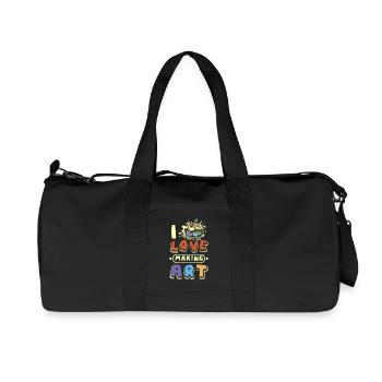 Artist painter I love makeing art - Recycelte Canvas-Sporttasche von Stanley/Stella - Schwarz - Vorne