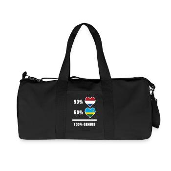 Ruanda und die Niederlande Genie / Geschenk - Recycelte Canvas-Sporttasche von Stanley/Stella - Schwarz - Vorne
