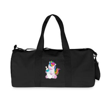 Unicorn Baby Bottle Milk - Recycled Canvas Sports Bag by Stanley/Stella - black - Front