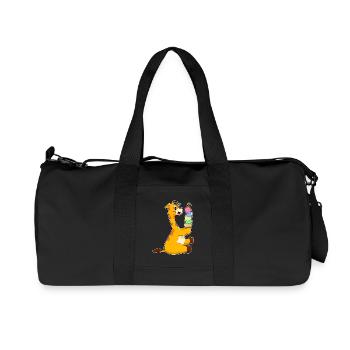 Giraffe Waffeleis - Recycelte Canvas-Sporttasche von Stanley/Stella - Schwarz - Vorne