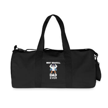 Daddy Daddy North Sea Best Seagull Dad - Recycled Canvas Sports Bag by Stanley/Stella - black - Front