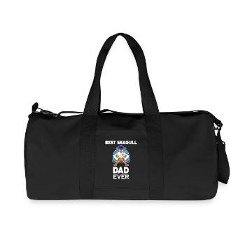 Daddy Daddy North Sea Best Seagull Dad - Recycled Canvas Sports Bag by Stanley/Stella - black - Front
