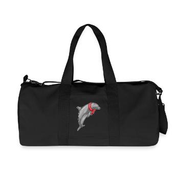 Dolphin scarf - Recycled Canvas Sports Bag by Stanley/Stella - black - Front