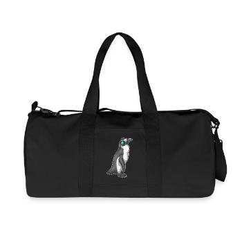 Musique casque Penguin - Sac de sport en toile recyclée Stanley/Stella - noir - Devant