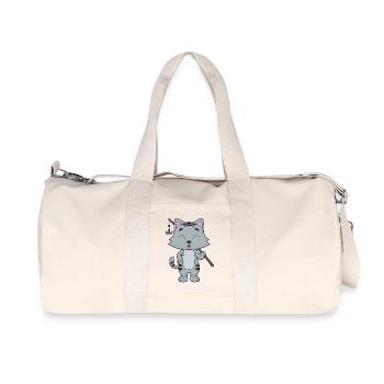Canne à pêche Cat Angler Canne à pêche - Sac de sport en toile recyclée Stanley/Stella - blanc naturel - Devant