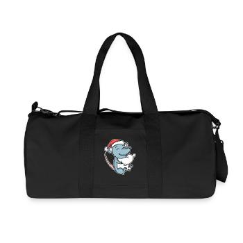 Souris Noël Sommeil Sommeil Sommeil Sommeil - Sac de sport en toile recyclée Stanley/Stella - noir - Devant