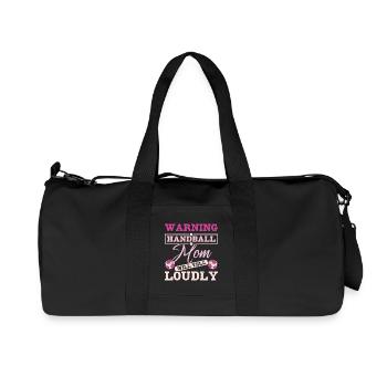 Handball mom will yell loudly - Recycelte Canvas-Sporttasche von Stanley/Stella - Schwarz - Vorne