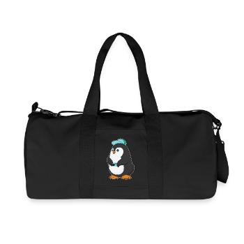 Photographe Penguin Appareil photo - Sac de sport en toile recyclée Stanley/Stella - noir - Devant