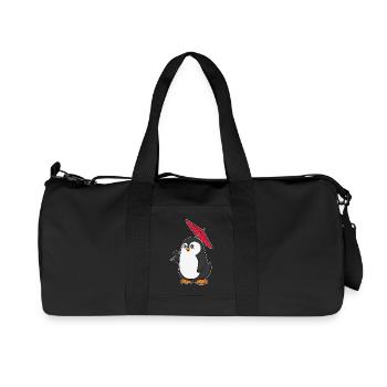Parapluie pingouin - Sac de sport en toile recyclée Stanley/Stella - noir - Devant