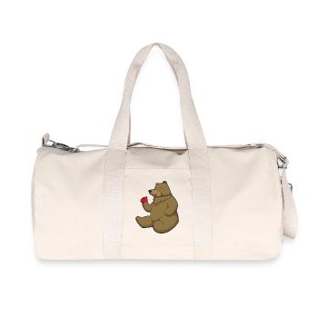 Cartes de poker Bear Poker - Sac de sport en toile recyclée Stanley/Stella - blanc naturel - Devant