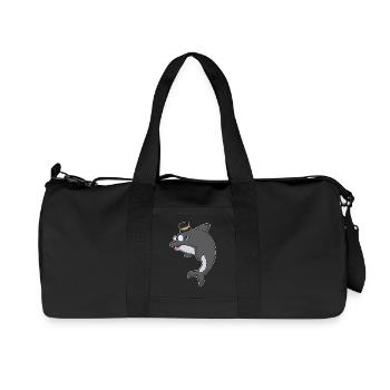 Dolphin Gentleman Top Hat - Recycled Canvas Sports Bag by Stanley/Stella - black - Front
