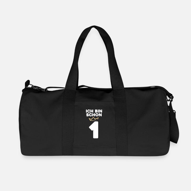 1 Geburtstag - 1 Jahre mit Krone - Recycelte Canvas-Sporttasche von Stanley/Stella - Schwarz