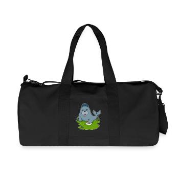 Seehund Schüler Bleistift Schule - Recycelte Canvas-Sporttasche von Stanley/Stella - Schwarz - Vorne