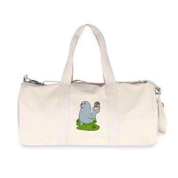 Seal Swimming Water Polo Summer - Recycled Canvas Sports Bag by Stanley/Stella - natural - Front