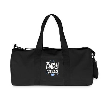 Bébé 2023 - Naissance Enceinte 2023 Grossesse - Sac de sport en toile recyclée Stanley/Stella - noir - Devant
