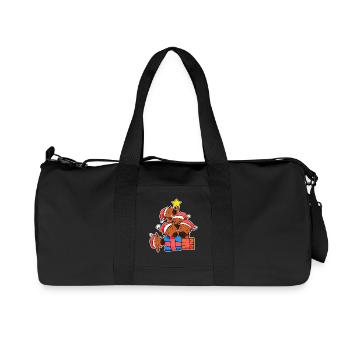 Antelope Christmas Christmas Tree Antelope - Recycled Canvas Sports Bag by Stanley/Stella - black - Front
