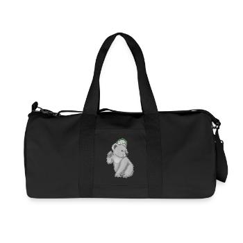 Koala Tennis Tennischläger - Recycelte Canvas-Sporttasche von Stanley/Stella - Schwarz - Vorne
