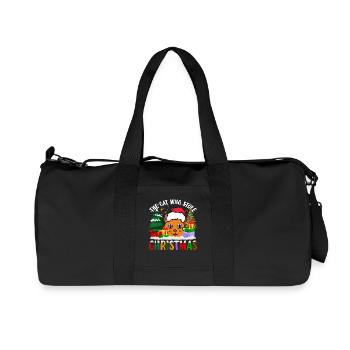 Die Katze, die Weihnachten für Katzenliebhaber gestohlen hat - Recycelte Canvas-Sporttasche von Stanley/Stella - Schwarz - Vorne