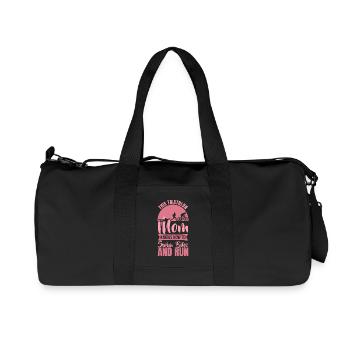 Triathlet Mama - Recycelte Canvas-Sporttasche von Stanley/Stella - Schwarz - Vorne