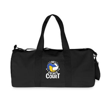 Mon cœur est sur le terrain de volley-ball - Sac de sport en toile recyclée Stanley/Stella - noir - Devant