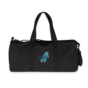 Splash Art Sports d’hiver Ski Ski Skis - Sac de sport en toile recyclée Stanley/Stella - noir - Devant