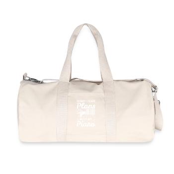 Funny Piano Player Quote - Recycled Canvas Sports Bag by Stanley/Stella - natural - Front