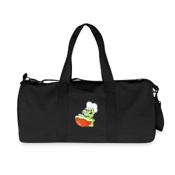 Schildkröte Koch Kochtopf Kochen - Recycelte Canvas-Sporttasche von Stanley/Stella - Schwarz - Vorne