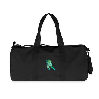Cool Splash Art Joueur de hockey sur glace - Sac de sport en toile recyclée Stanley/Stella - noir - Devant