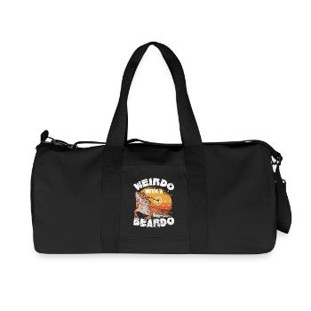 Bartagame - Weirdo with a Beardo - Recycelte Canvas-Sporttasche von Stanley/Stella - Schwarz - Vorne