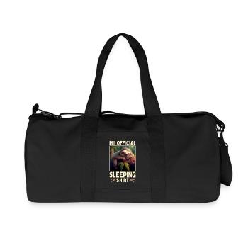 Sloth My Official Sleeping Shirt Pajama Sleep - Recycled Canvas Sports Bag by Stanley/Stella - black - Front