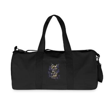 Papillons verset biblique chrétien - Sac de sport en toile recyclée Stanley/Stella - noir - Devant