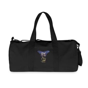 Verset biblique Motif chrétien - Sac de sport en toile recyclée Stanley/Stella - noir - Devant