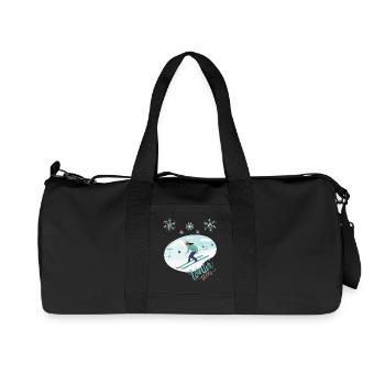 Winter Vibes - Skiing Winter Sports - Recycelte Canvas-Sporttasche von Stanley/Stella - Schwarz - Vorne