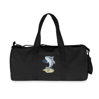 Hai Tennis Racket - Recycled Canvas Sports Bag by Stanley/Stella - black - Front