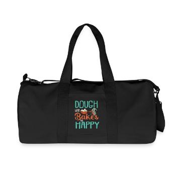 Pâte ce qui vous fait cuire une boulangerie heureuse - Sac de sport en toile recyclée Stanley/Stella - noir - Devant