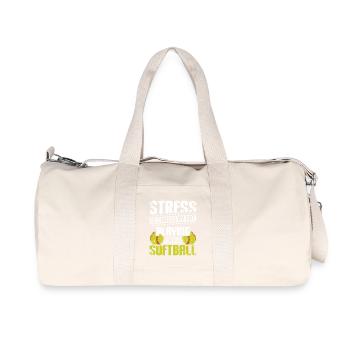 Le stress est causé par le fait de ne pas jouer assez au softball - Sac de sport en toile recyclée Stanley/Stella - blanc naturel - Devant