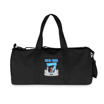 I am Seven 7 years old Young Rocket Astronaut - Recycled Canvas Sports Bag by Stanley/Stella - black - Front