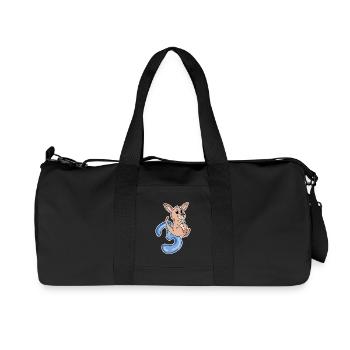 3 ans - 3ème anniversaire avec motif animal - Sac de sport en toile recyclée Stanley/Stella - noir - Devant