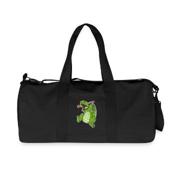 Dino Party - Sac de sport en toile recyclée Stanley/Stella - noir - Devant