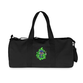 Garçon 4 ans 4ème anniversaire Garçon Ninja Green - Sac de sport en toile recyclée Stanley/Stella - noir - Devant