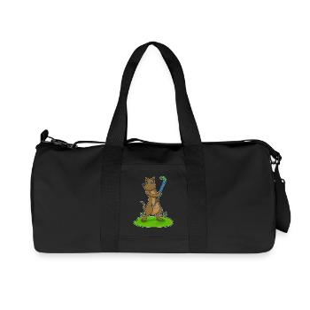 Kangaroo Hockey sur gazon Stick - Sac de sport en toile recyclée Stanley/Stella - noir - Devant