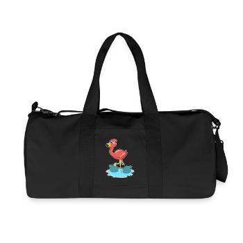 Nageoires de requin flamant rose - Sac de sport en toile recyclée Stanley/Stella - noir - Devant