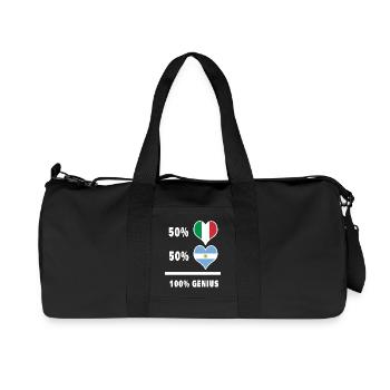 Drapeaux 100% géniaux de l’Argentine et de l’Italie - Sac de sport en toile recyclée Stanley/Stella - noir - Devant