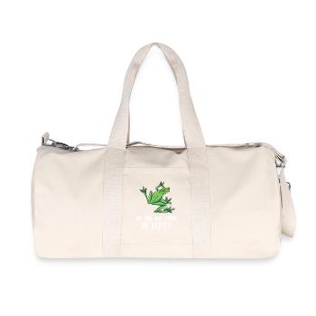be like my frog be hoppy Design for a frog hunter - Recycelte Canvas-Sporttasche von Stanley/Stella - Naturweiß - Vorne