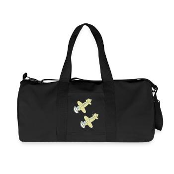 flugzeug 2fach - Recycelte Canvas-Sporttasche von Stanley/Stella - Schwarz - Vorne
