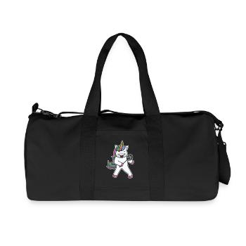 Badminton Unicorn - Recycled Canvas Sports Bag by Stanley/Stella - black - Front